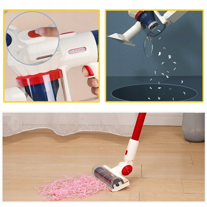 ODKURZACZ DLA DZIECI INTERAKTYWNY PIONOWY FUNKCJA SSANIA DŹWIĘK DUŻY MATADI