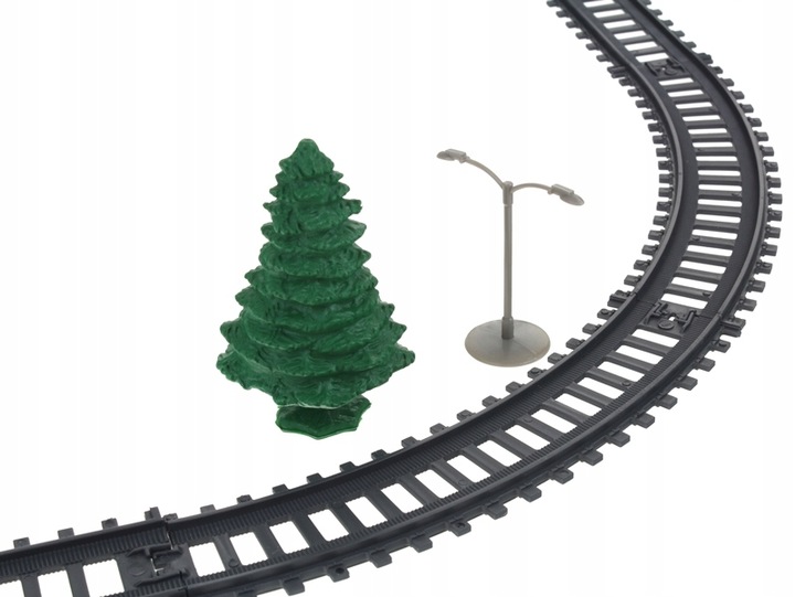 Kolejka Elektryczna Pociąg Ogromny Tor Tunel Podnoszony Most 366cm Wagony