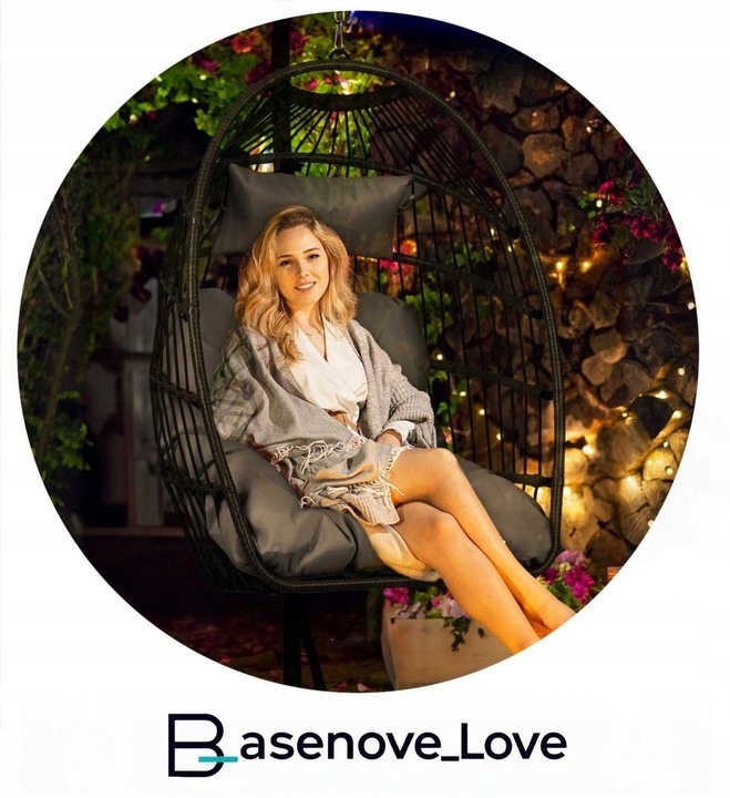 Sofotel Fotel ogrodowy wiszący Luisiana szary + szare poduszki Sofotel