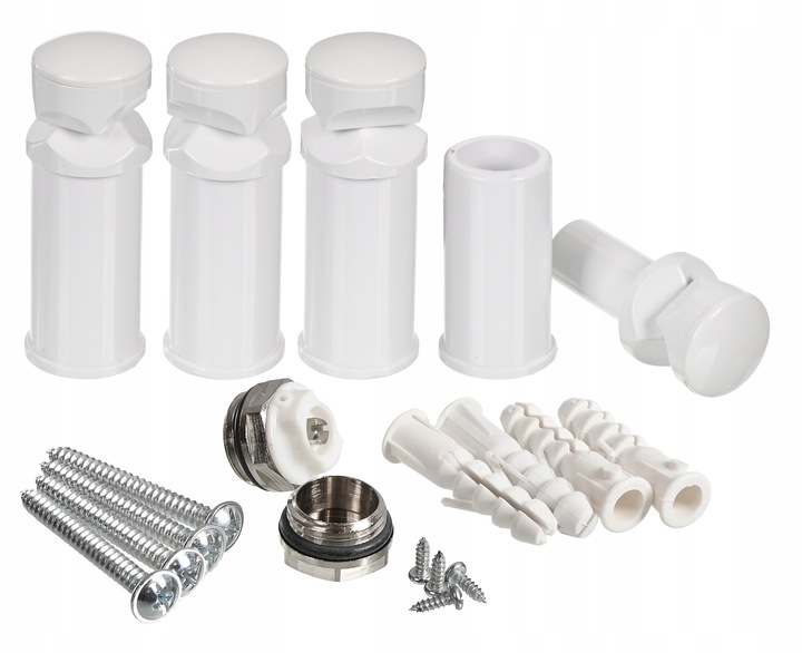 Zestaw montażowy/wieszaki do grzejnika łazienkowego drabinkowego BIAŁY!