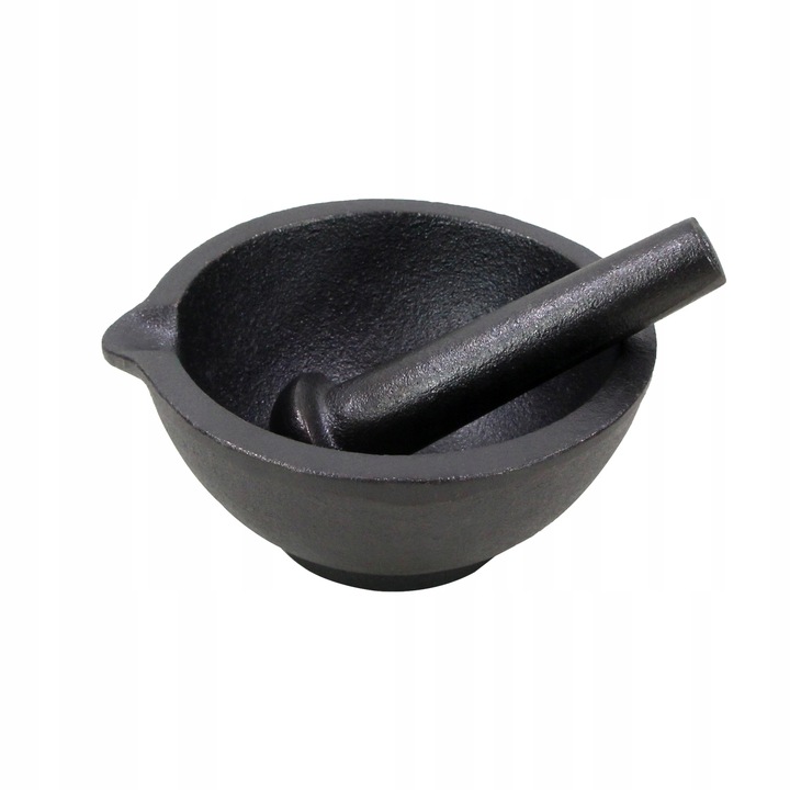 MOŹDZIERZ ŻELIWNY KUCHENNY Z TŁUCZKIEM DO PRZYPRAW ZIÓŁ TŁUCZEK UBIJAK