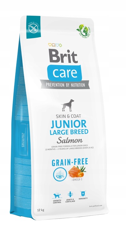 BRIT CARE Dog Grain-free Junior Large Breed Salmon 12kg