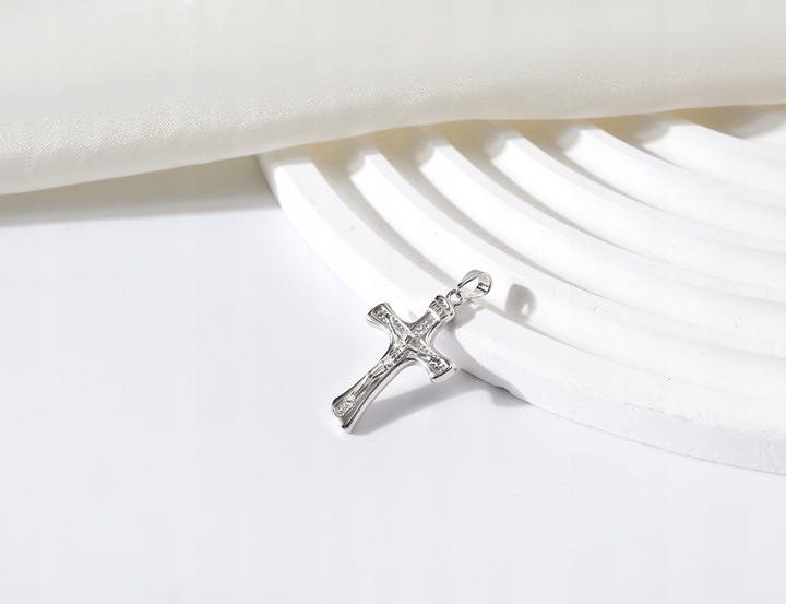 SREBRNY MĘSKI DUŻY KRZYŻ ZAWIESZKA KRZYŻYK RODOWANY SREBRO PRÓBA 925