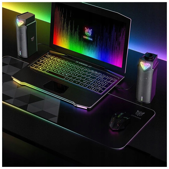 ONIKUMA L1 GŁOŚNIKI GAMINGOWE DO KOMPUTERA SOUNDBAR USB RGB LED BLUETOOTH