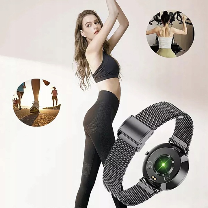 SMARTWATCH ENTER AURA - FUNKCJE ZDROWOTNE TĘTNO KALORIE KROKI ROZMOWY SMS