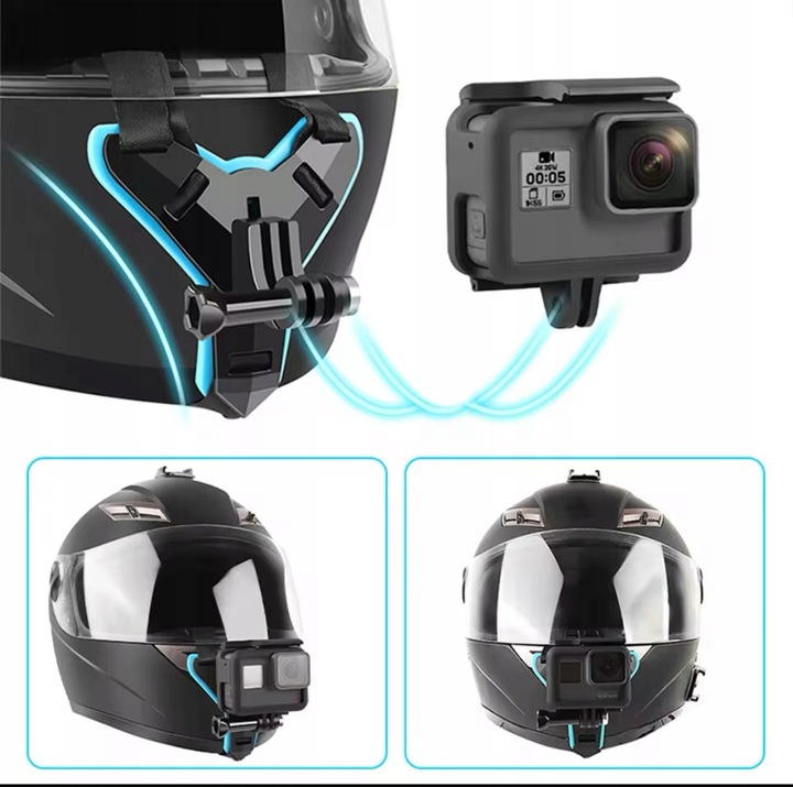 Zestaw uchwytów do mocowania kamer do motocykla