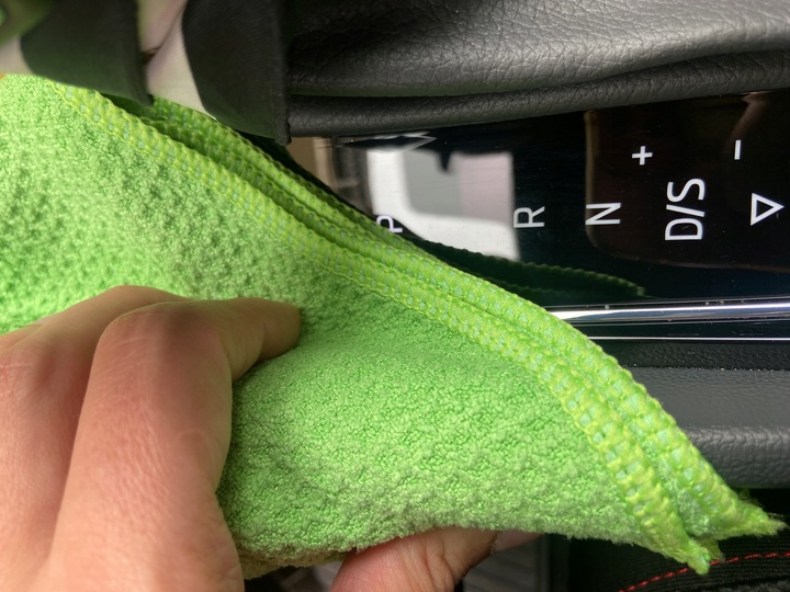 CarGlowGoods Storm mikrofibra waflowa do szyb w aucie szkła okien 40x40 3x