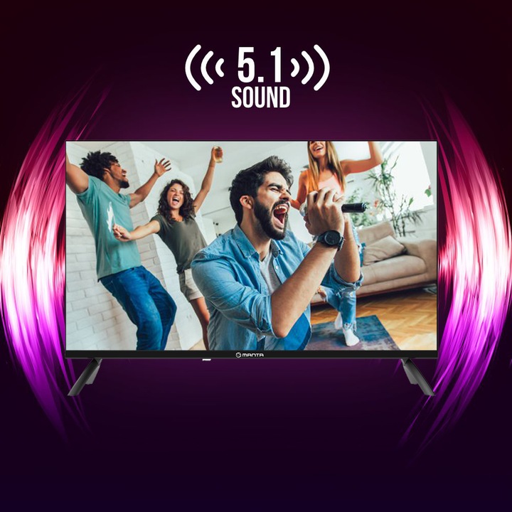 Smart TV Telewizor 32 cale Android HD LED dekoder DVBT2 WIFI +UCHWYT Manta