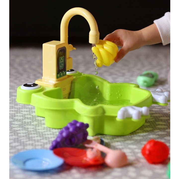 ZLEWOZMYWAK ZLEW DLA DZIECI KUCHNIA Z WODĄ INTERAKTYWNY KRAN PRAWDZIWA WODA