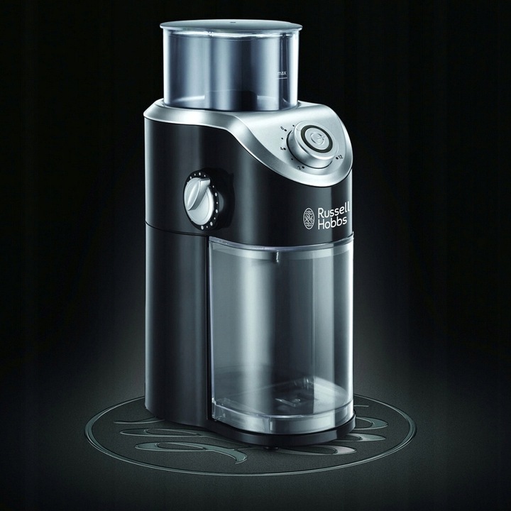 MŁYNEK DO KAWY ŻARNOWY ELEKTRYCZNY RUSSELL HOBBS CZARNY MOC 140 W MOCNY
