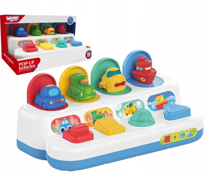 Zabawka Edukacyjna Wyskakujące Pojazdy POP-UP Interaktywne Autka Statek