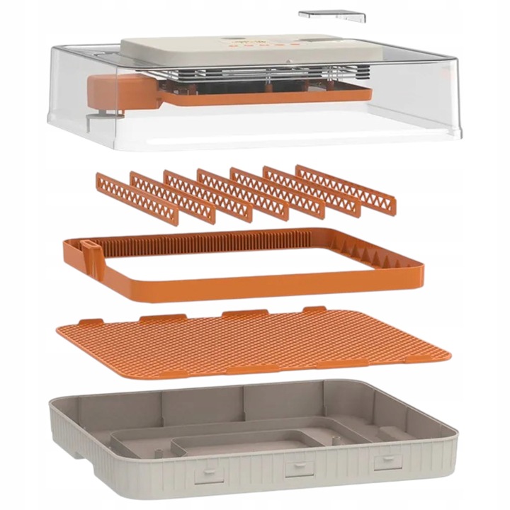 Inkubator Automatyczny 56H 56 Jaj Z Owoskopem 12V Klujnik Wylęgarka Drobiu