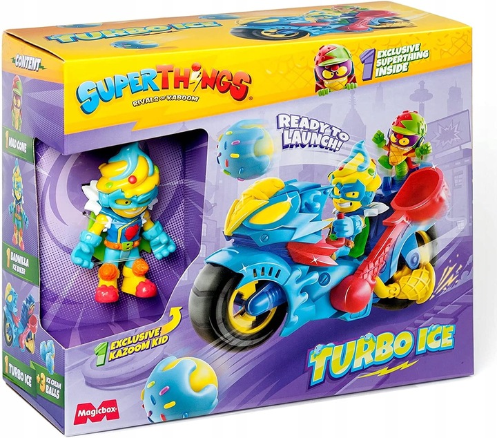 SUPER ZINGS THINGS Turbo Ice + Egzoszkielet SUPERTHINGS seria 11 12 Pojazd