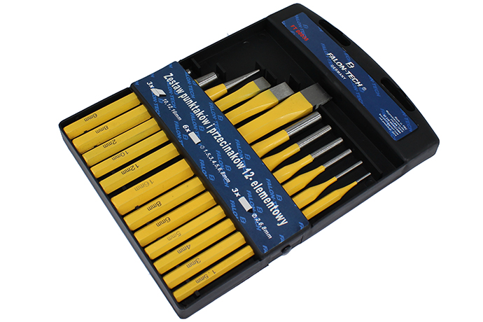 PRZECINAK DO METALU PUNKTAK WYBIJAK ZESTAW 12el.