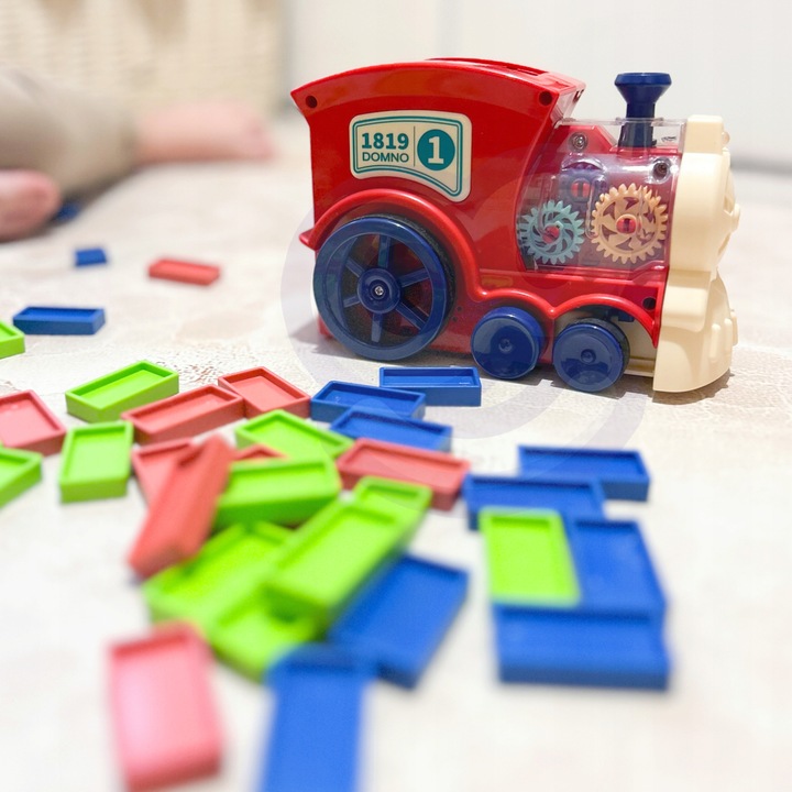 ELEKTRYCZNA CIUCHCIA LOKOMOTYWA DO KLOCKÓW DOMINO INTERAKTYWNA WOOPIE