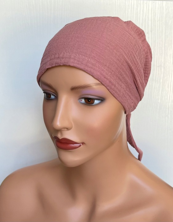 Chustka damska Aga 031 z muślinu turban wiosenny także po chemioterapii