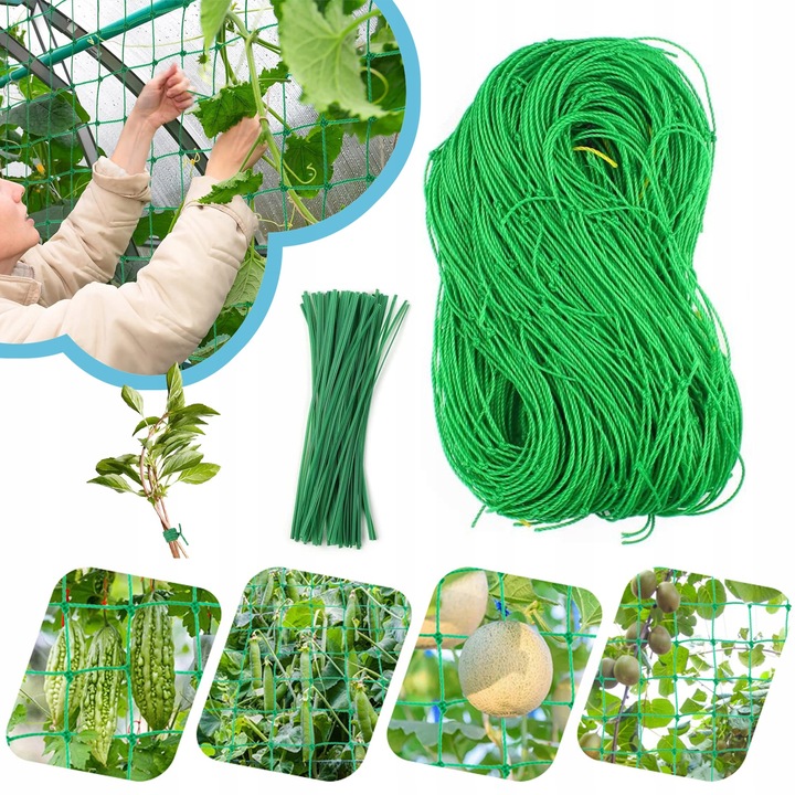 SIATKA DO UPRAWY ROŚLIN OGRODOWYCH, DO OWOCÓW, WARZYW, 2 SZT 1,8M x2,7M