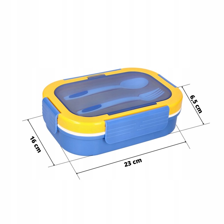 ŚNIADANIÓWKA LUNCHBOX 3 PRZEGRÓDKI SZTUĆCE LUNCH BOX POJEMNIK ŚNIADANIE