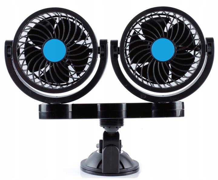 SUPER WENTYLATOR WIATRAK SAMOCHODOWY PODWÓJNY 24V