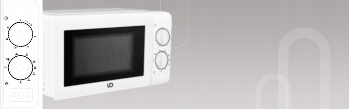 BIAŁA KUCHENKA MIKROFALOWA UD MIKROFALÓWKA MIKROFALA GRILL WOLNOSTOJĄCA