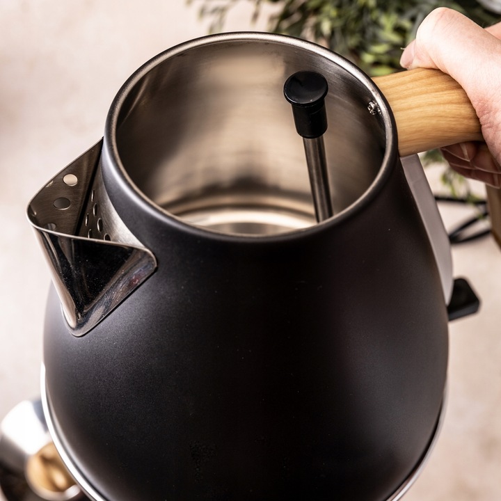 Czajnik elektryczny Bezprzewodowy OBROTOWY 1,7 Lit Stalowy KLAUSBERG Czarny