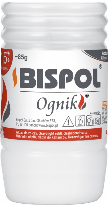 Wkłady do zniczy parafinowe BISPOL WP0 36h 30szt