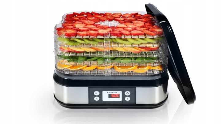 Duża Suszarka spożywcza do Grzybów Owoców Warzyw Dehydrator Timer Krexus