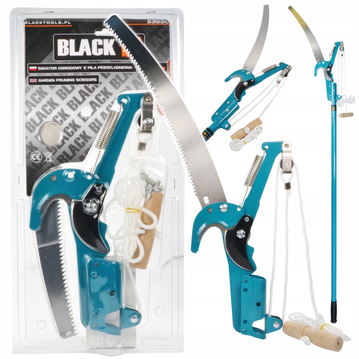 SEKATOR OGRODOWY TELESKOPOWY WYSIĘGNIK PIŁA DO GAŁĘZI KRZEWÓW KONARÓW 2W1BL
