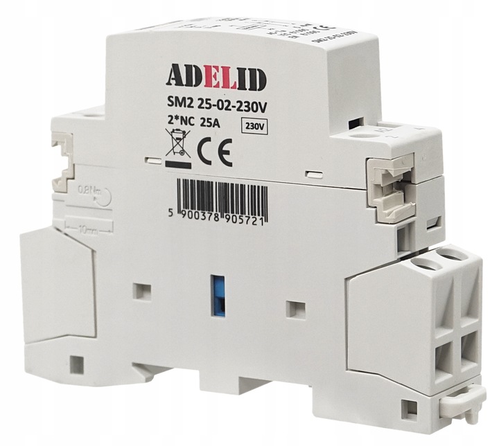 STYCZNIK MODUŁOWY 25-02 230V 20A 25A 1P 2NC 1-FAZ