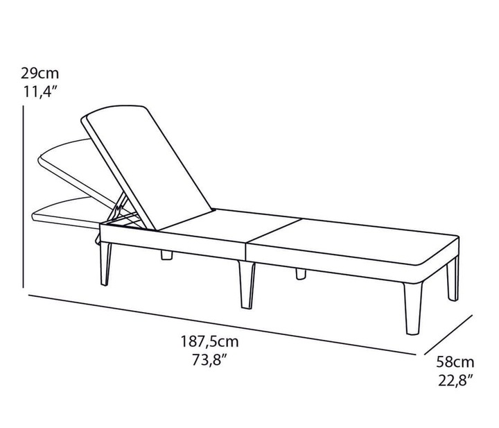 Leżak ogrodowy Jaipur cappuccino Keter