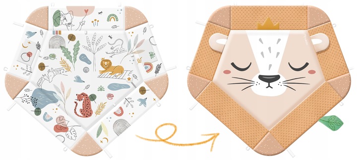 MATA EDUKACYJNA INTERAKTYWNA DWUSTRONNA SKŁADANA XXL 5w1 NUKIDO DYWAN