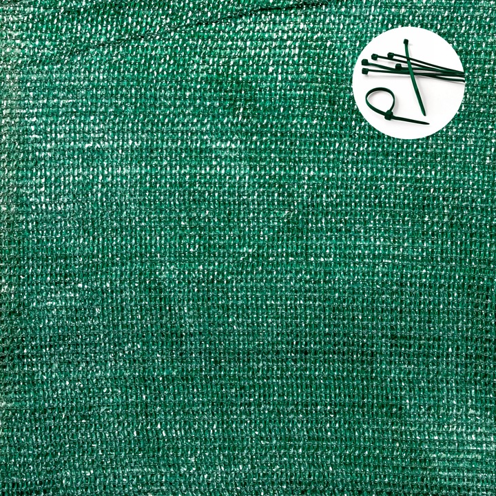 Siatka MASKUJĄCA Cieniująca ZIELONA na OGRODZENIE Płot 95% Osłona 1,5m 25m