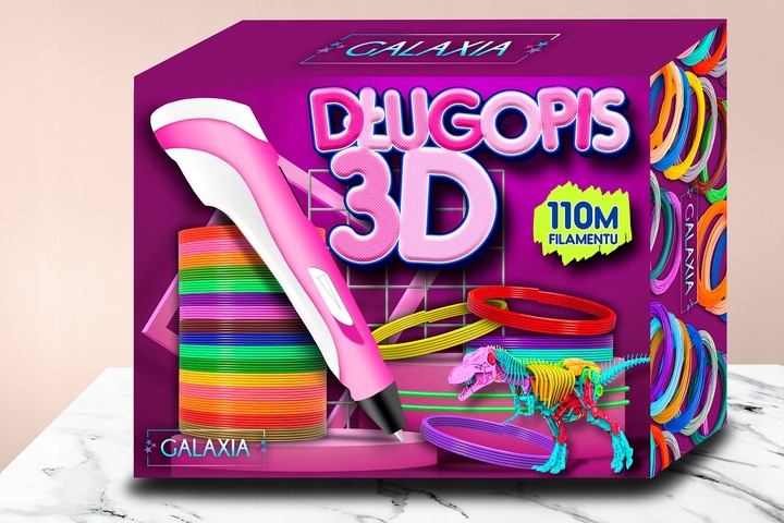 DŁUGOPIS 3D Dla Dzieci DRUKARKA 3 D PEN Zestaw i WKŁADY PLA 110 METRÓW
