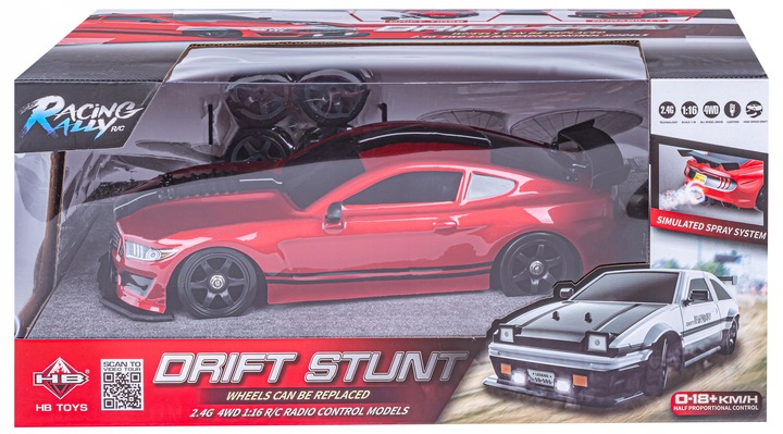 Auto Drift DUZY Samochód ZDALNIE STEROWANY na PILOTA 2.4Gz RC LED DYM 4x4