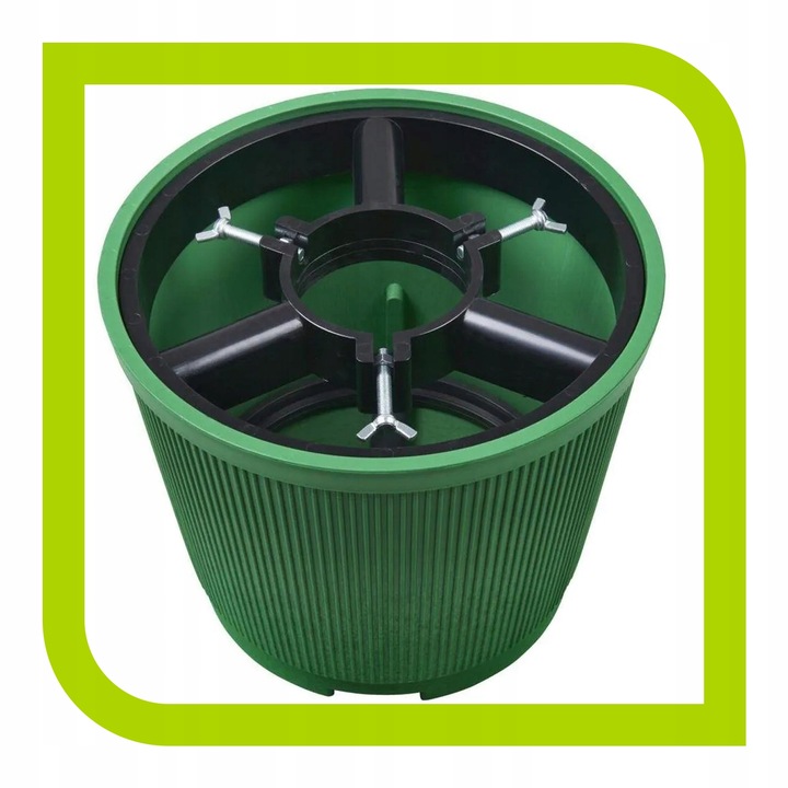 STOJAK NA CHOINKĘ ZIELONY REGULOWANY 2W1 Z POJEMNIKIEM NA WODĘ 31 CM