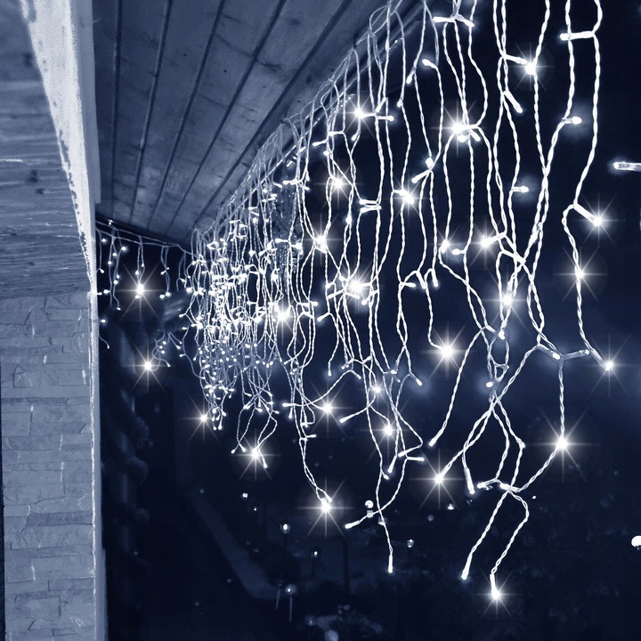 SOPLE 500LED LAMPKI ZEWNĘTRZNE 22,5m FLASH GIRLANDA ŚWIETLNA KURTYNA BIAŁY