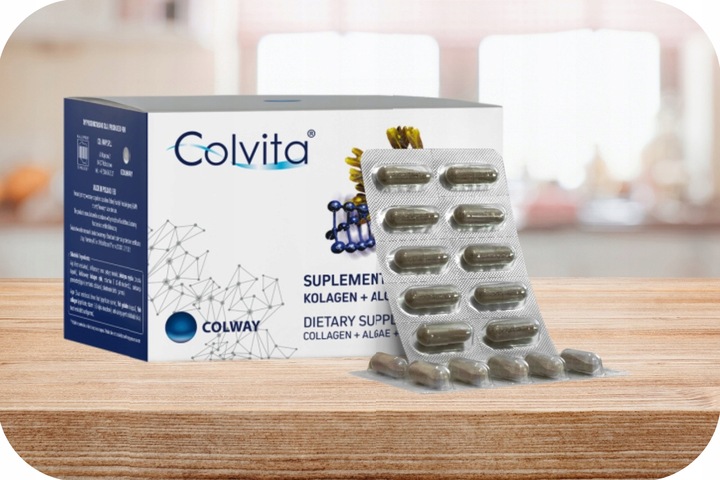 Kolagen liofilizowany Zdrowe Stawy Mocne Kości kapsułki Algi Wit.E x60 kaps