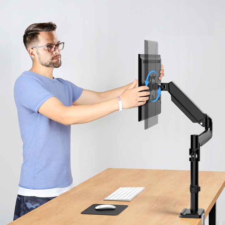 Regulowany WYSOKI Uchwyt Biurkowy do Monitora WIESZAK NA Monitor LCD 13-32"