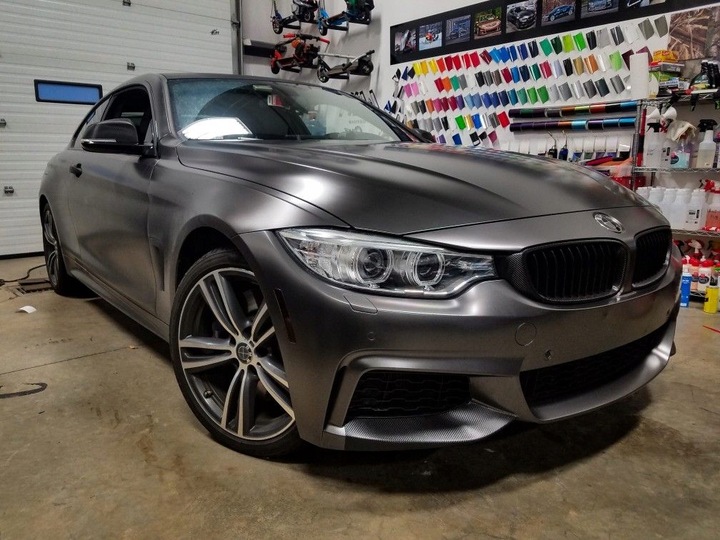 OKLEINA FOLIA CHROM MAT CIEMNA SZARA PERŁA 150cm MASKA DACH KOKPIT PROGI