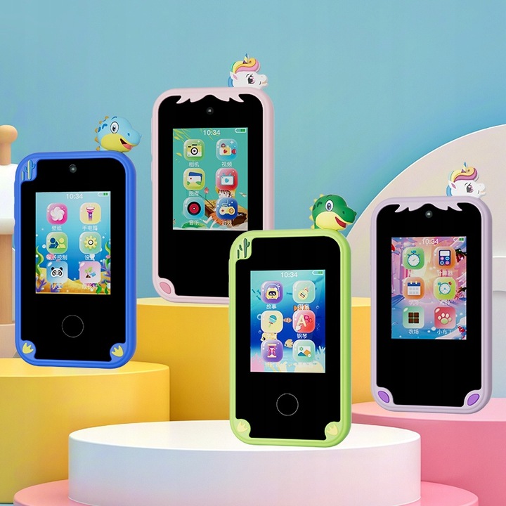 TELEFON DLA dzieci SMARTFON APARAT KAMERA D13 JEDNOROŻEC RÓŻOWY