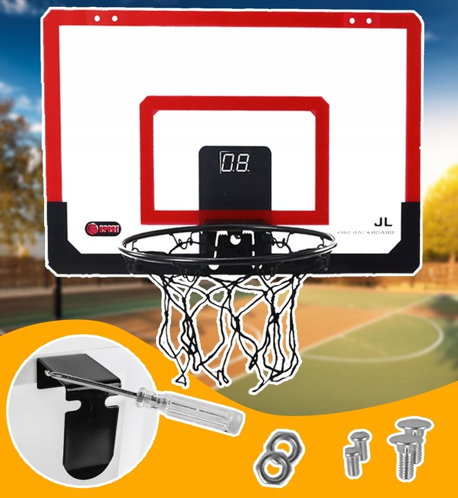 Koszykówka dla dzieci INTERAKTYWNA TABLICA LICZNIK DŹWIĘK ŚWIATŁA kosz gry