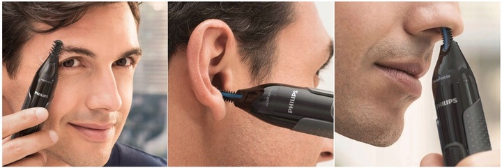 TRYMER GOLARKA PHILIPS DO NOSA BRWI USZU PHILIPS MASZYNKA DO GOLENIA + ETUI