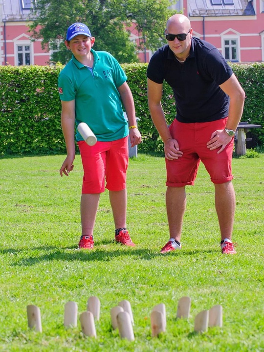 KUBB Towarzyska Gra Skandynawskie KRĘGLE z drewna szwedzka zabawa ZBIJAK 3+