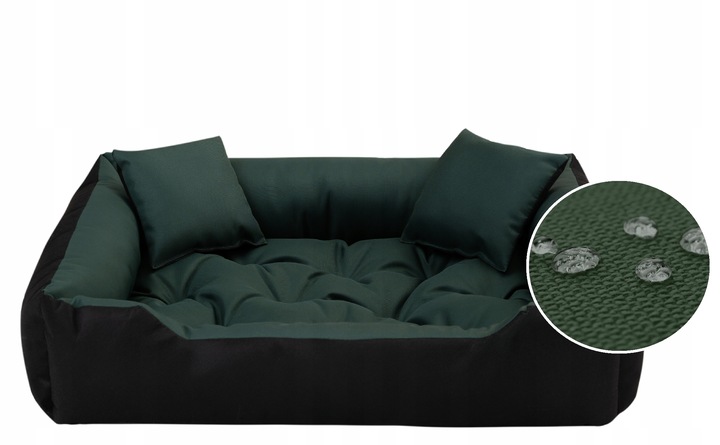 Legowisko dla Psa Kota Posłanie Kanapa Kojec Wodoodporne Zielone 75x65 cm