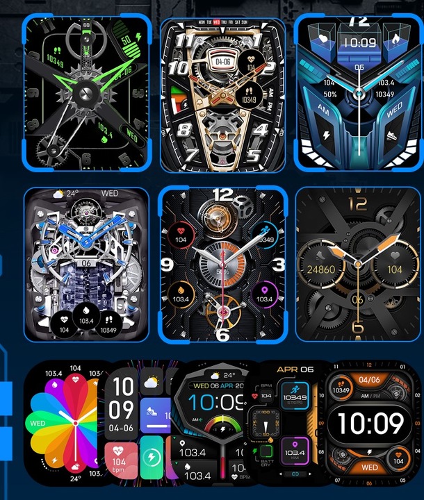 CUBOT X1 AMOLED SMARTWATCH ZEGAREK BAROMETR PULS ROZMOWY TEL 100 DNI