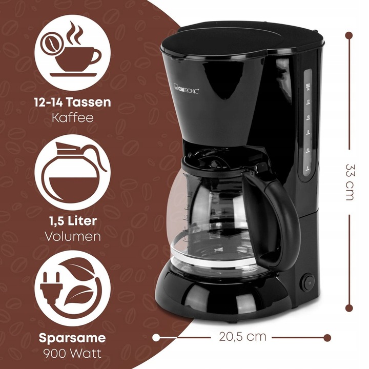 EKSPRES DO KAWY PRZELEWOWY KAWIARKA ZAPARZACZ 900W 1,5L 14 FILIŻANEK