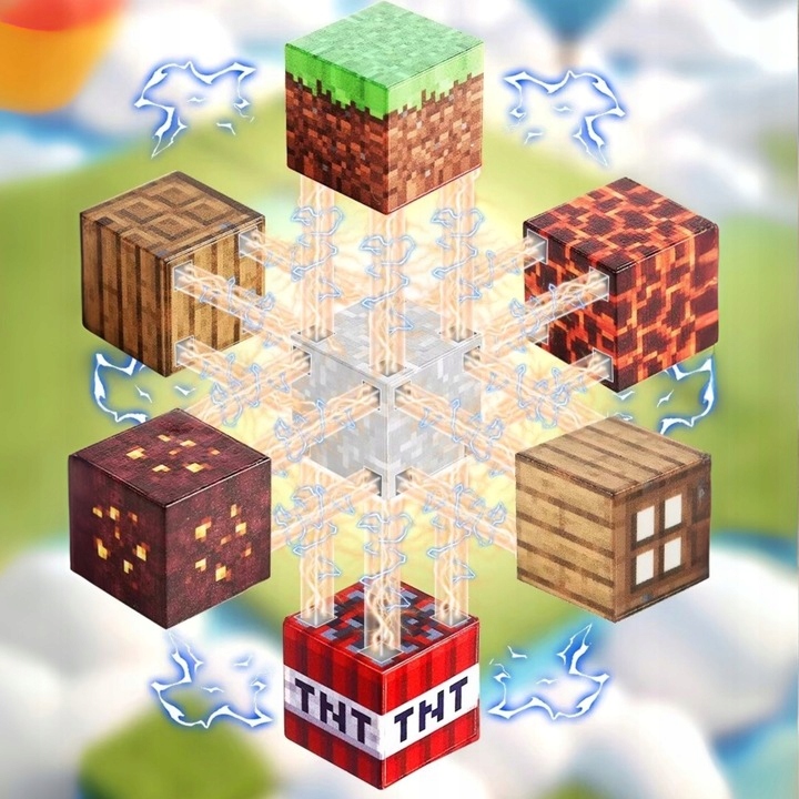 KLOCKI MAGNETYCZNE PIKSELE BLOCZKI SZEŚCIANY MOCNE 184 KLOCKI 2 FIGURKI