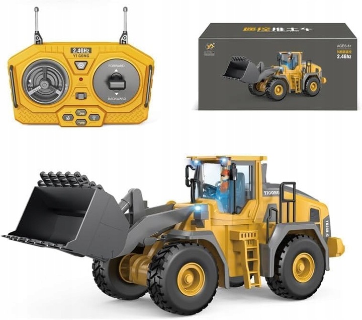TRAKTOR BULDOŻER RC POJAZD BUDOWLANY ZDALNIE STEROWANA PREZENT DLA DZIECI