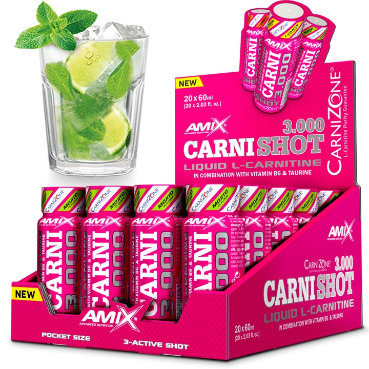 SPALACZ TŁUSZCZU KARNITYNA Mocna Formuła w płynie L carnitine 3000 SHOT X20