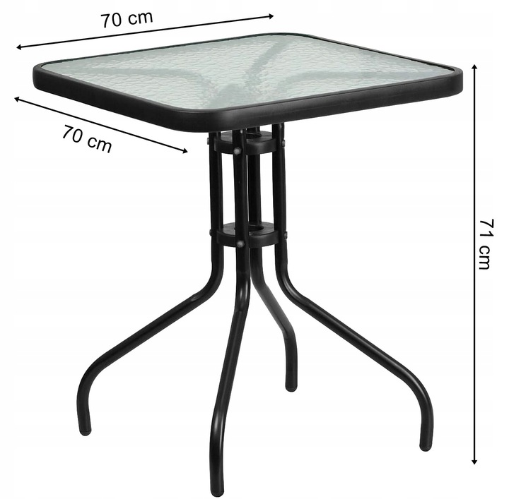 Meble Ogrodowe Zestaw Stół z Krzesłami na Balkon Taras 4 Krzesła Brązowe